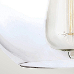 Подвесной светильник цвета никель с прозрачным стеклянным плафоном на цепи Feiss варинант исполнения - 10 | Loft Concept в Нижнем Новгороде