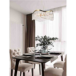 Люстра подвесная волнистой формы с хрустальными подвесками Ludivine Lighting варинант исполнения - 5 | Loft Concept в Нижнем Новгороде