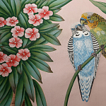 Обои ручная роспись Amazonia Florence Pink dyed silk варинант исполнения - 6 | Loft Concept в Нижнем Новгороде