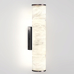 Бра с цилиндрическим плафоном из белого алебастра на прямоугольном основании Темная Латунь Cryptocrystalline Stone варинант исполнения - 1 | Loft Concept в Нижнем Новгороде