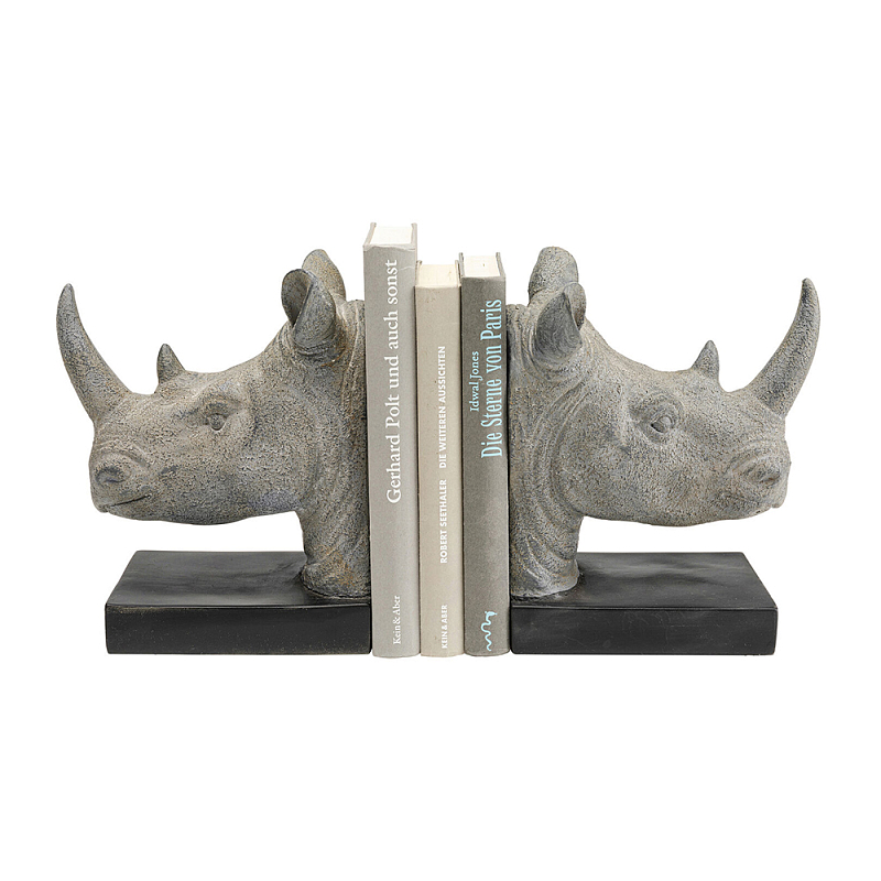 Держатель для книг Носороги Серый Черный в Нижнем Новгороде | Loft Concept 
