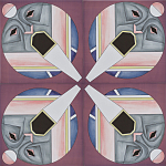 Плитка дизайнерская с узором Маска варинант исполнения - 3 | Loft Concept в Нижнем Новгороде