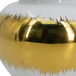 Ваза белая с крышкой и золотистыми фрагментами 24 см Chinoiserie Ceramics варинант исполнения - 3 | Loft Concept в Нижнем Новгороде