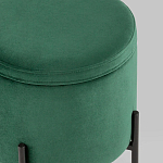 Зеленый пуф на черных ножках SANJAY варинант исполнения - 4 | Loft Concept в Нижнем Новгороде