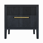 Прикроватная Тумбочка Primo с двумя ящиками Черный дуб варинант исполнения - 1 | Loft Concept в Нижнем Новгороде