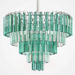 Дизайнерская люстра AQUA Blue Lagoon бирюзовое стекло несколько ярусов варинант исполнения - 1 | Loft Concept в Нижнем Новгороде