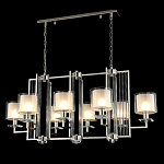 Люстра прямоугольной формы с 8-ю цилиндрическими плафонами из стекла Laurent варинант исполнения - 7 | Loft Concept в Нижнем Новгороде