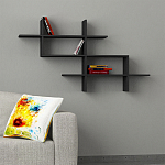 Полка фигурная подвесная цвета антрацит HALIC BOOKCASE ANTHRACITE варинант исполнения - 1 | Loft Concept в Нижнем Новгороде