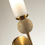 Бра с цилиндрическим матовым плафоном и шаром из камня на металлическом основании Orb Essence варинант исполнения - 10 | Loft Concept в Нижнем Новгороде