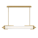 Подвесной светильник линейный золотого цвета с длинной цилиндрической стеклянной трубкой Eurofase варинант исполнения - 3 | Loft Concept в Нижнем Новгороде