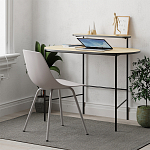 Стол письменный овальной формы с полкой LOUB WORKING TABLE BLACK OAK варинант исполнения - 3 | Loft Concept в Нижнем Новгороде