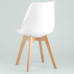 Стул с основой из пластика и мягким сиденьем Arvika White варинант исполнения - 4 | Loft Concept в Нижнем Новгороде