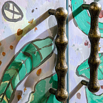 Премиальный Шкаф Defoliation двухстворчатый роспись зеленые листья  варинант исполнения - 4 | Loft Concept в Нижнем Новгороде