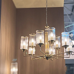 Люстра с 9-ю цилиндрическими стеклянными плафонами Jeanette варинант исполнения - 6 | Loft Concept в Нижнем Новгороде