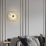 Бра в форме диска из натурального камня с декоративным центральным элеменом Cryptocrystalline Stone варинант исполнения - 4 | Loft Concept в Нижнем Новгороде