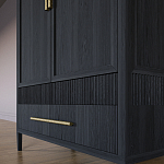 Шкаф платяной Primo с выдвижными ящиками шпон Светлый дуб варинант исполнения - 5 | Loft Concept в Нижнем Новгороде