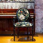 Стул с подлокотниками из натурального бука с изображением птиц и цветов Blooming Birds варинант исполнения - 2 | Loft Concept в Нижнем Новгороде