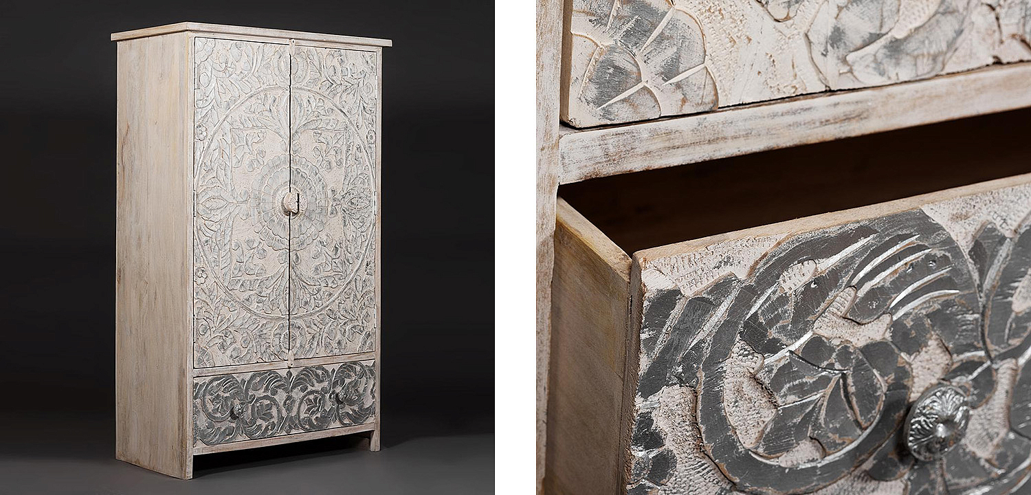 Шкаф Indian antique white Cupboard - Loft-Concept в Нижнем Новгороде