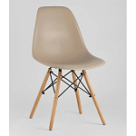 Пластиковый стул на ножках из массива бука Eames Beige варинант исполнения - 1 | Loft Concept в Нижнем Новгороде