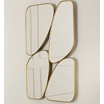Зеркало в ассиметричной раме золотистого цвета Chaotic варинант исполнения - 1 | Loft Concept в Нижнем Новгороде