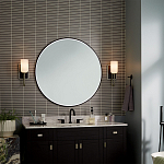  Бра с прямоугольным черным основанием и белым матовым цилиндрическим плафоном Kichler варинант исполнения - 6 | Loft Concept в Нижнем Новгороде