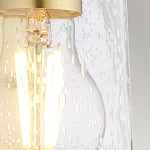 Бра цвета латунь с прозрачным цилиндрическим плафоном из пузырчатого стекла Kichler варинант исполнения - 4 | Loft Concept в Нижнем Новгороде