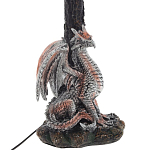 Настольная лампа с абажуром Дракон Silver Red Dragon Коричневый абажур варинант исполнения - 2 | Loft Concept в Нижнем Новгороде