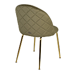 Стул велюровый хаки на золотистых металлических ножках Vendramin Chair варинант исполнения - 3 | Loft Concept в Нижнем Новгороде