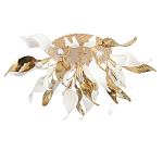 Люстра потолочная с декоративными белыми и золотистыми листьями Wintery flovers варинант исполнения - 2 | Loft Concept в Нижнем Новгороде