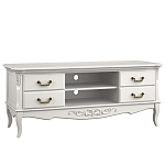 ТВ-тумба белая из массива бука с 4-мя ящиками и 2-мя полками White Provence варинант исполнения - 2 | Loft Concept в Нижнем Новгороде