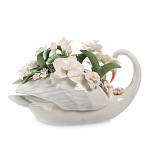 Статуэтка фарфоровая Лебедь с цветами Charming Statuette варинант исполнения - 1 | Loft Concept в Нижнем Новгороде