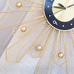 Часы настенные из металла в виде солнца с чёрным циферблатом Mirror Tower Clock варинант исполнения - 3 | Loft Concept в Нижнем Новгороде