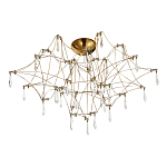 Потолочный светильник с тонкой металлической конструкцией цвета золото Quasar варинант исполнения - 2 | Loft Concept в Нижнем Новгороде