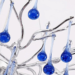 Люстра с синими стеклянными подвесками в форме капель FAIRYTREE Light варинант исполнения - 3 | Loft Concept в Нижнем Новгороде