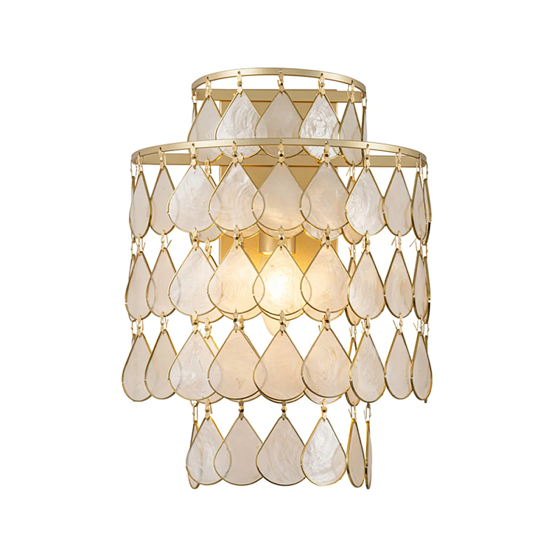 Бра с декором из натуральной морской ракушки Iridescent Light Перламутровый Золотой в Нижнем Новгороде | Loft Concept 