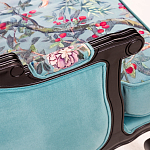 Трехместный диван из натурального бука бирюзовый с изображением птиц и цветов Turquoise Chinoiserie Garden Sofa варинант исполнения - 10 | Loft Concept в Нижнем Новгороде