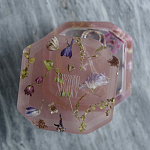 Шкатулка из эпоксидной смолы с цветами розовая Epoxy Resin Square Box Pink варинант исполнения - 6 | Loft Concept в Нижнем Новгороде