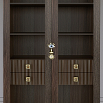 Дизайнерский шкаф витрина Elsa Dreams Walnut с 4-мя ящиками варинант исполнения - 2 | Loft Concept в Нижнем Новгороде