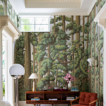 Обои ручная роспись Redwoods Sequoia on Sterling Silver gilded paper варинант исполнения - 1 | Loft Concept в Нижнем Новгороде