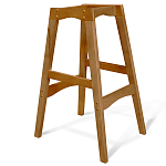 Барный стул со спинкой и подлокотниками на 4-х деревянных ножках Douglas Rhombus Черный Велюр варинант исполнения - 5 | Loft Concept в Нижнем Новгороде