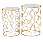 Набор из двух столов из металла Brass Symphony Geometry варинант исполнения - 1 | Loft Concept в Нижнем Новгороде