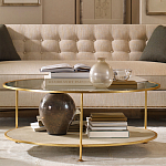 Кофейный стол круглый с полкой на 3-х ножках Round Textured Coffee Table варинант исполнения - 1 | Loft Concept в Нижнем Новгороде