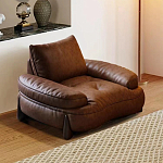 Кресло кожаное с деревянным каркасом Medieval Furniture варинант исполнения - 1 | Loft Concept в Нижнем Новгороде