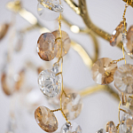 Бра золотого цвета с ветвями и прозрачными хрустальнымих подвесками Droplet Chandelier варинант исполнения - 4 | Loft Concept в Нижнем Новгороде