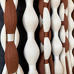 Дизайнерский Декор на стену с кисточками из хлопковых нитей wall panel Thread brushes варинант исполнения - 3 | Loft Concept в Нижнем Новгороде