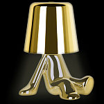 Настольная лампа фигурная золотого цвета с гладким абажуром Высота 17 см Sophia варинант исполнения - 3 | Loft Concept в Нижнем Новгороде