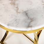 Кофейный столик на подстолье золотого цвета Noelle варинант исполнения - 4 | Loft Concept в Нижнем Новгороде