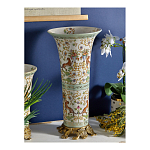 Ваза высокая из фарфора на бронзовом основании Turquoise Blooming Garden варинант исполнения - 6 | Loft Concept в Нижнем Новгороде