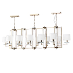 Люстра прямоугольной формы с 12-ю цилиндрическими плафонами из стекла Laurent варинант исполнения - 1 | Loft Concept в Нижнем Новгороде