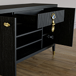 Комод-буфет Elsa Dreams Black с открытыми полками   варинант исполнения - 1 | Loft Concept в Нижнем Новгороде